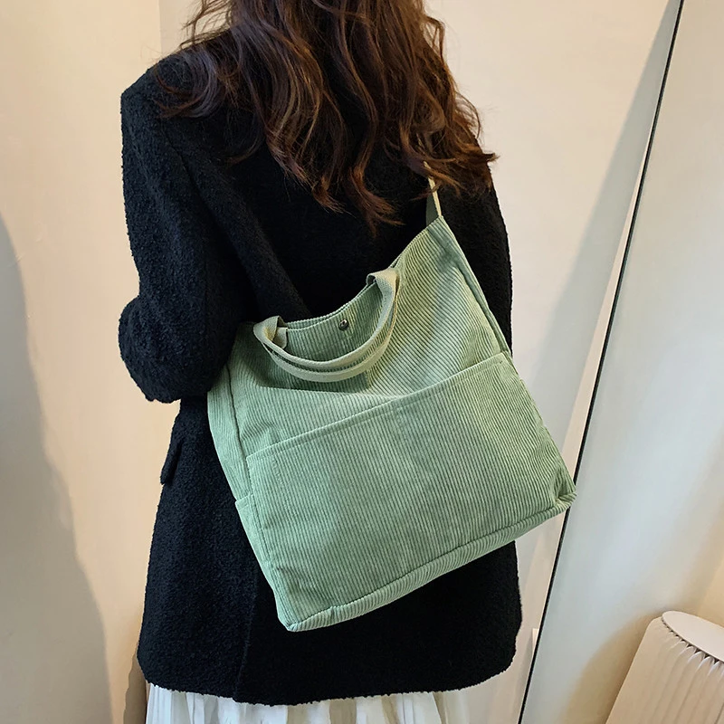 Winter New Women's Large Capacity Literary Canvas Bag