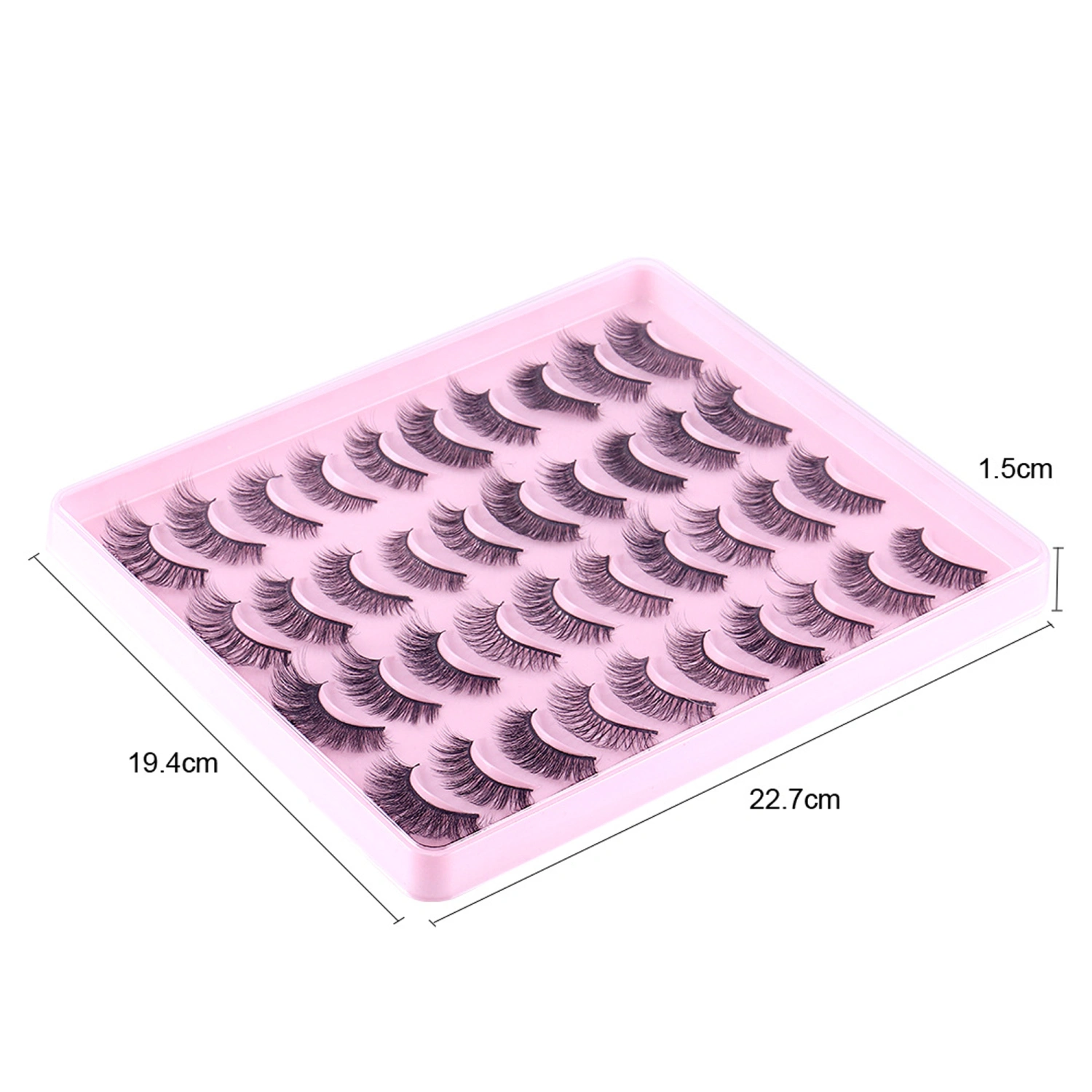 20 Pairs Dramatic Fake Eyelashes Fluffy Long Strip Lashes Thick Curly False Eyelashes Wispy Full Volume Big Eye Lashes