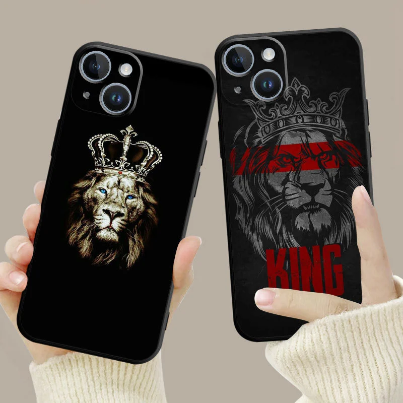 Couple Fashion Men Animal Lion Phone Case