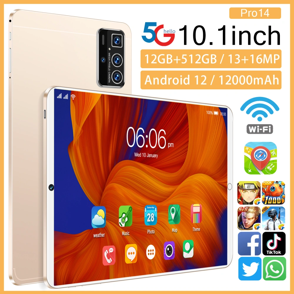 Tablet PC 14PRO 8+512g dual card dual standby octa-core processor large capacity battery