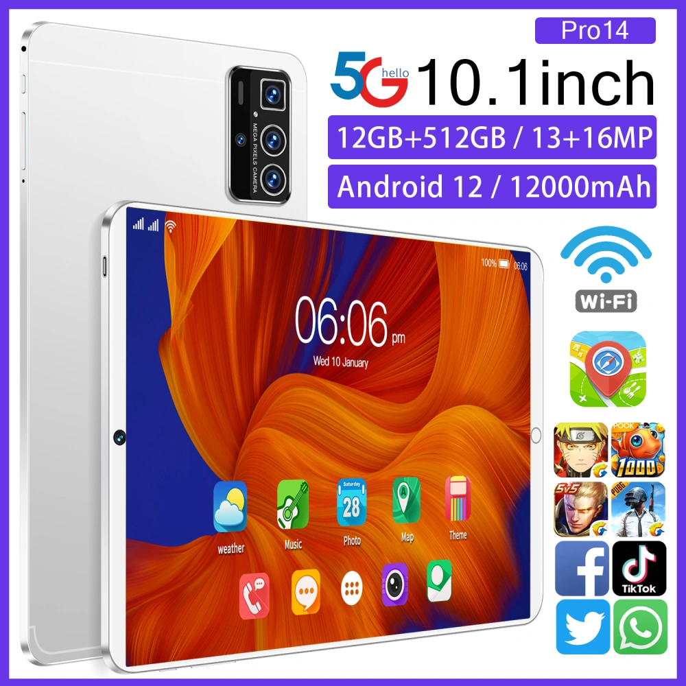 Tablet PC 14PRO 8+512g dual card dual standby octa-core processor large capacity battery