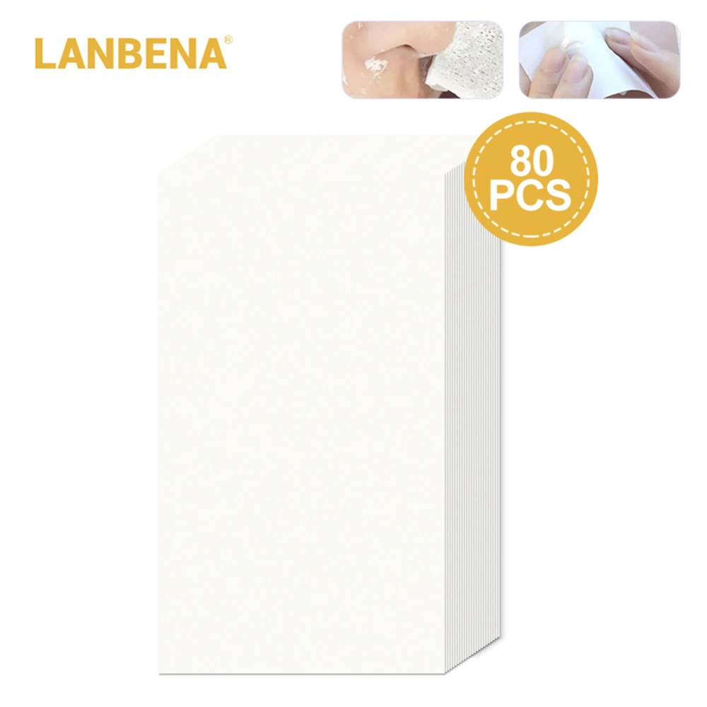 80Pcs LANBENA Blackhead Remover Paper Nose Strips Deep Cleansing Face Skin Care