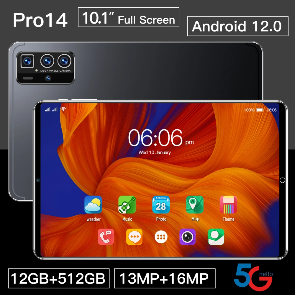 Tablet PC 14PRO 8+512g dual card dual standby octa-core processor large capacity battery