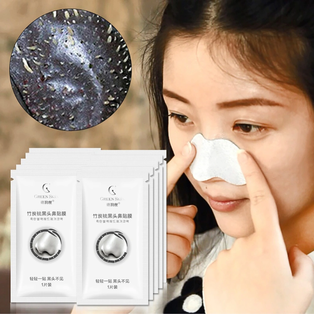 Blackhead Deep Cleaning Bamboo Charcoal Minerals Shrink Pore Peel Off Nose Mask