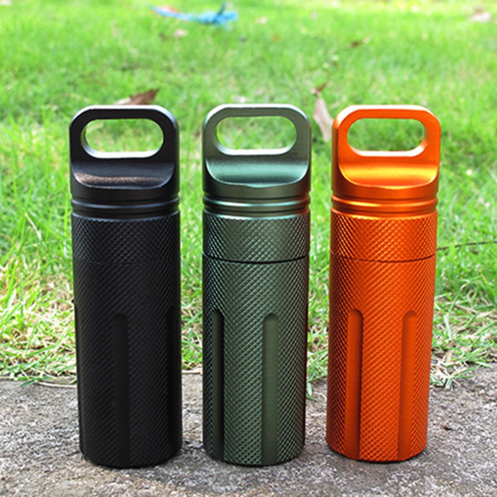 Waterproof Mini Aluminum Pill Box Case Bottle Holder Outdoor Emergency Container