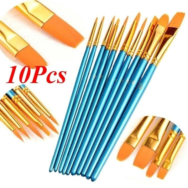 10pcs/set Professional Painting Set 10pcs Acrylic Oil Watercolors Artist Paint Brushes