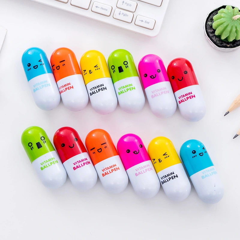 Cute Pill Mini Highlighter Marker Drawing Pen School Office Supply Kids Student Stationery