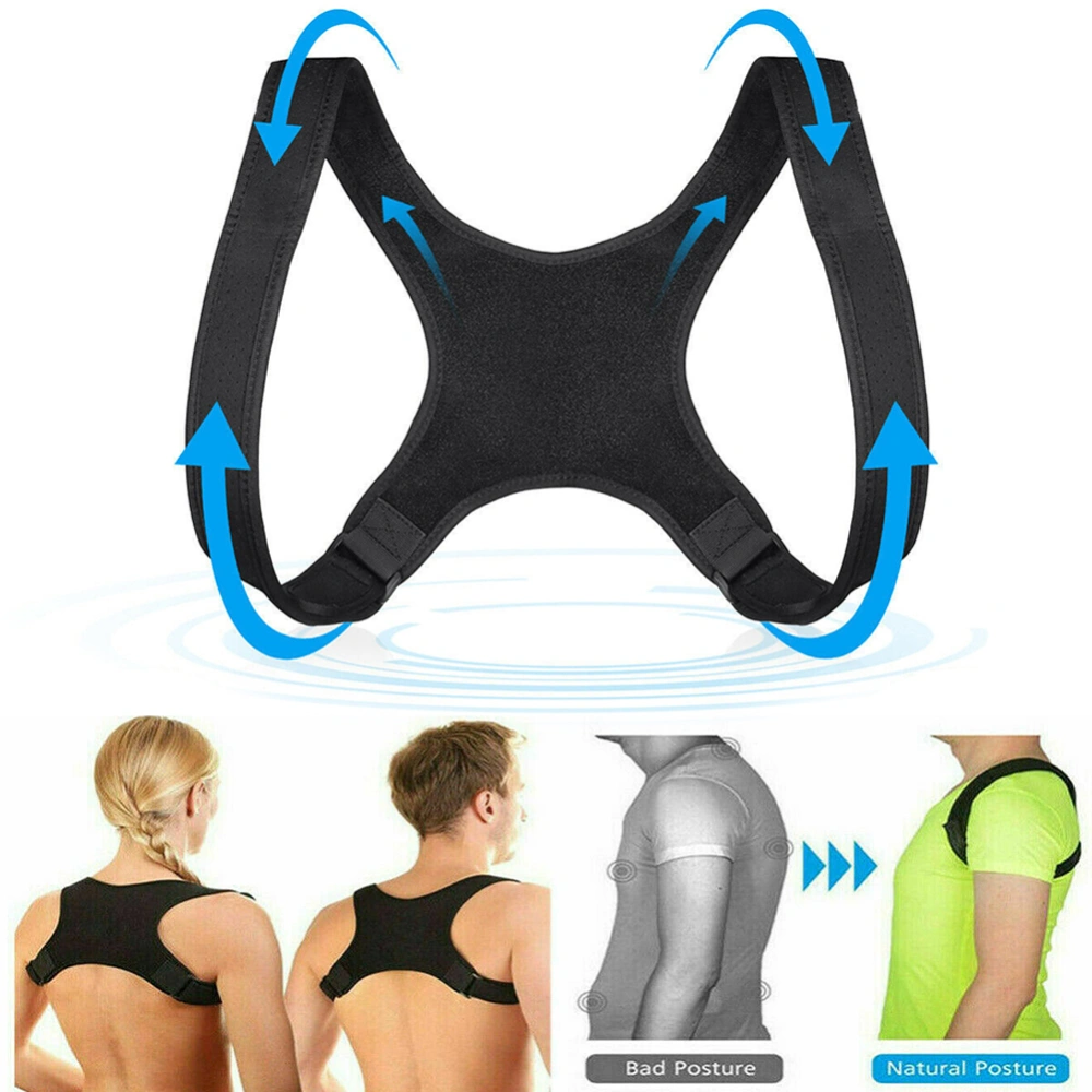 Unisex Adjustable Posture Corrector Shoulder Back Humpback Spine Support Belt