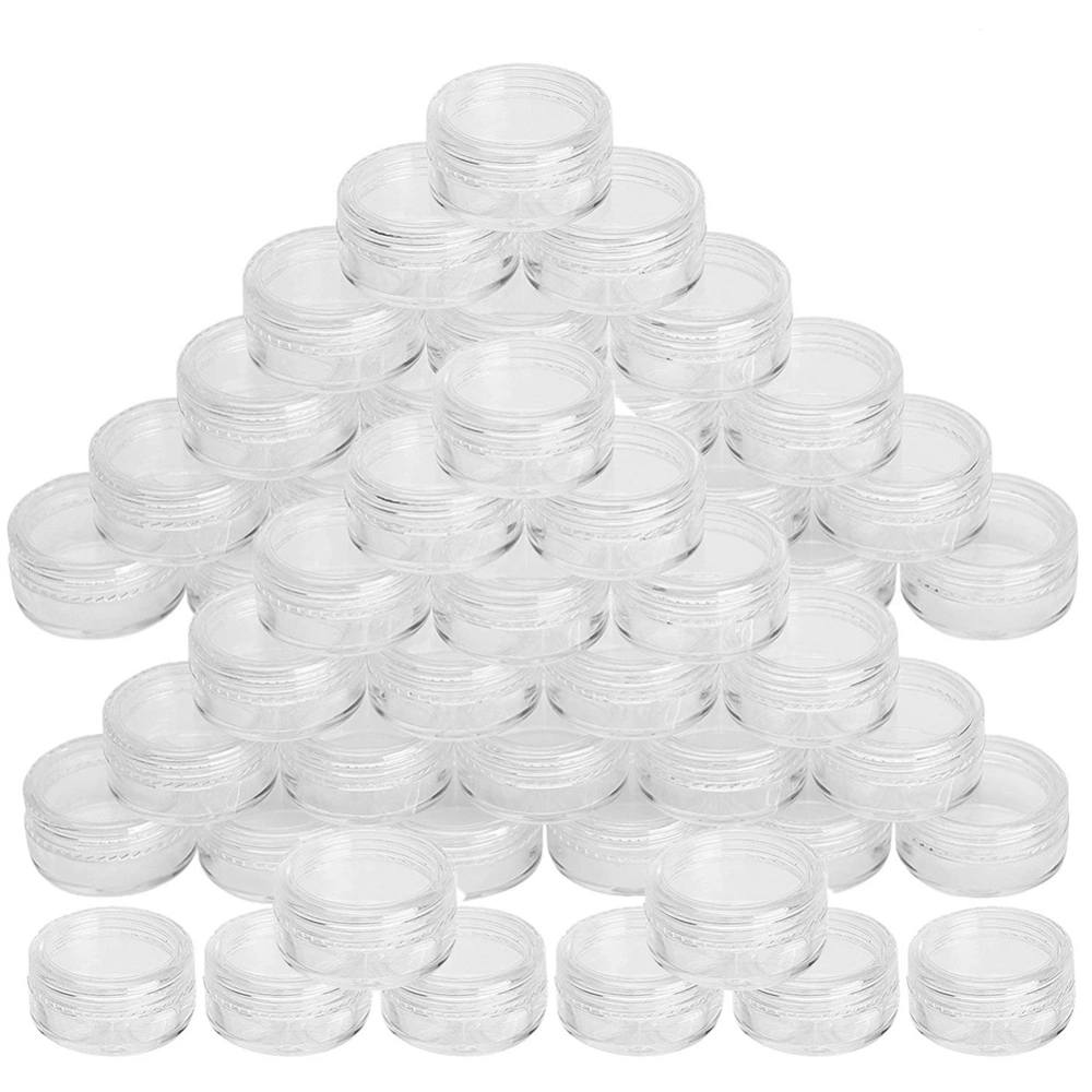 50Pcs Empty Clear Cosmetic Jars Travel Pots for Cream Sample Lotion Lip Balm