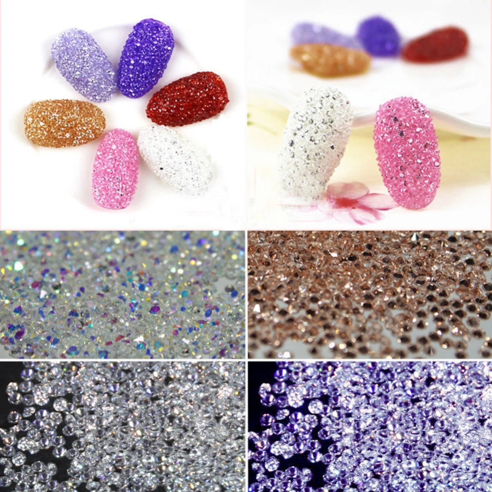 1000 Pcs 1.2mm Rhinestone Sand Micro Shinny Mini Nail Art Tips DIY Decoration