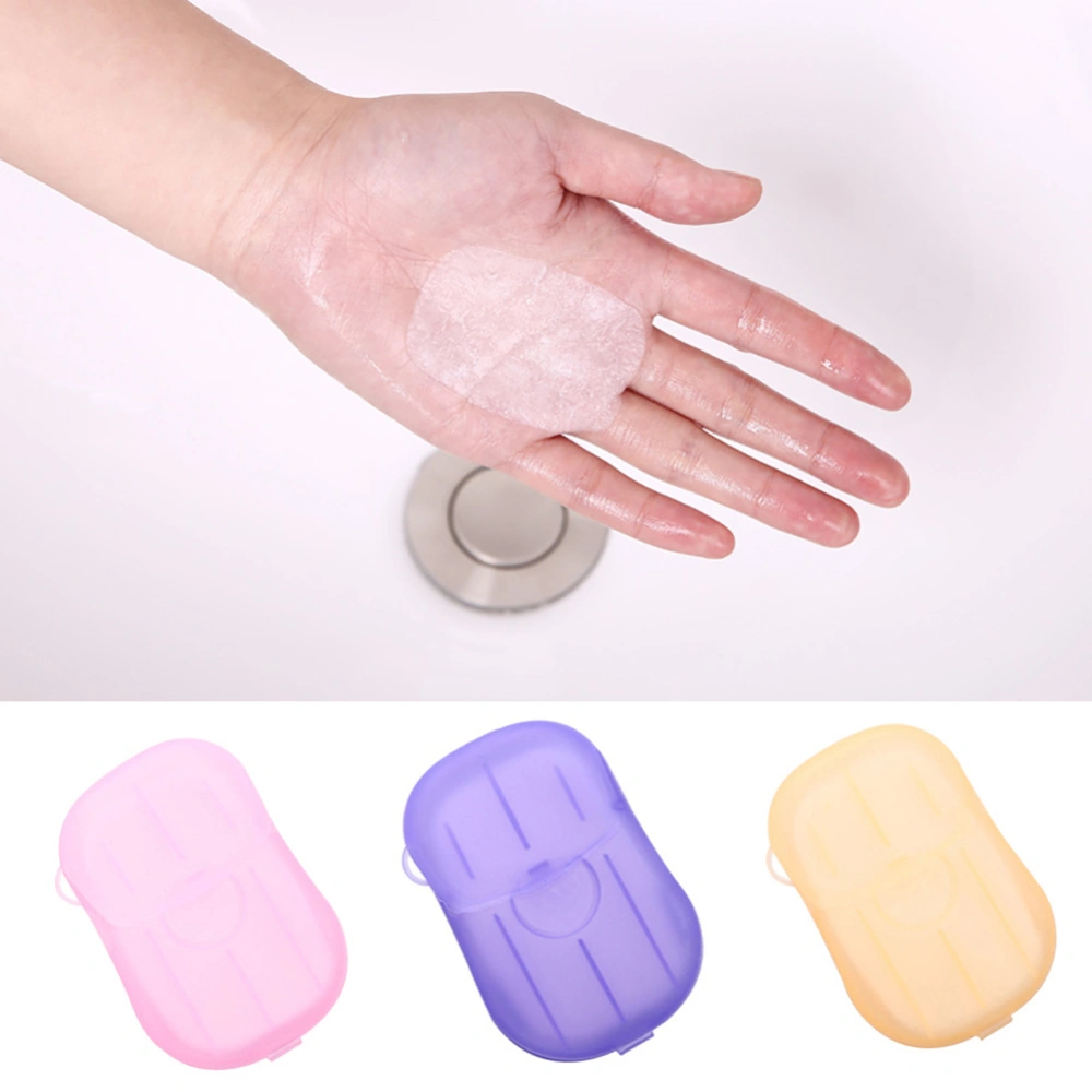 20Pcs Portable Hand Washing Soap Paper Travel Camping Scent Cleaning Sheets