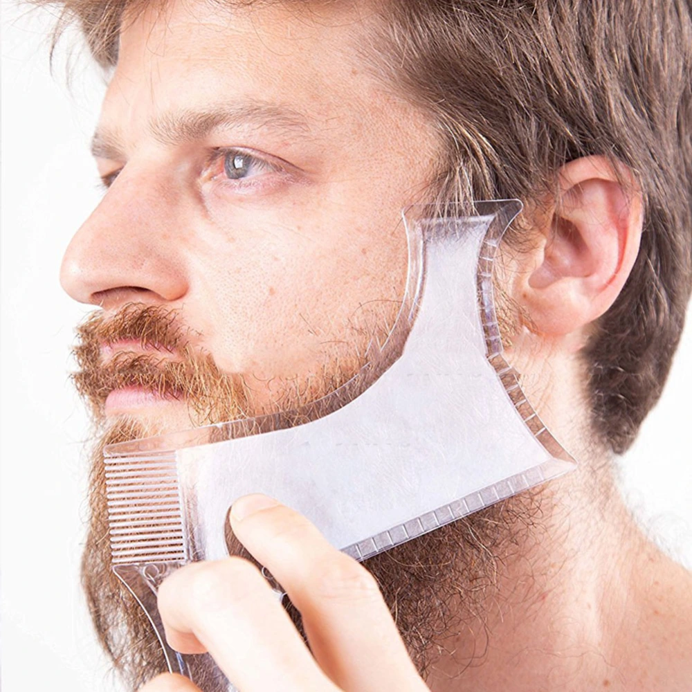 Fashion Men Beard Shaping Comb Ruler Template Guide Hair Shaving Styling Tool