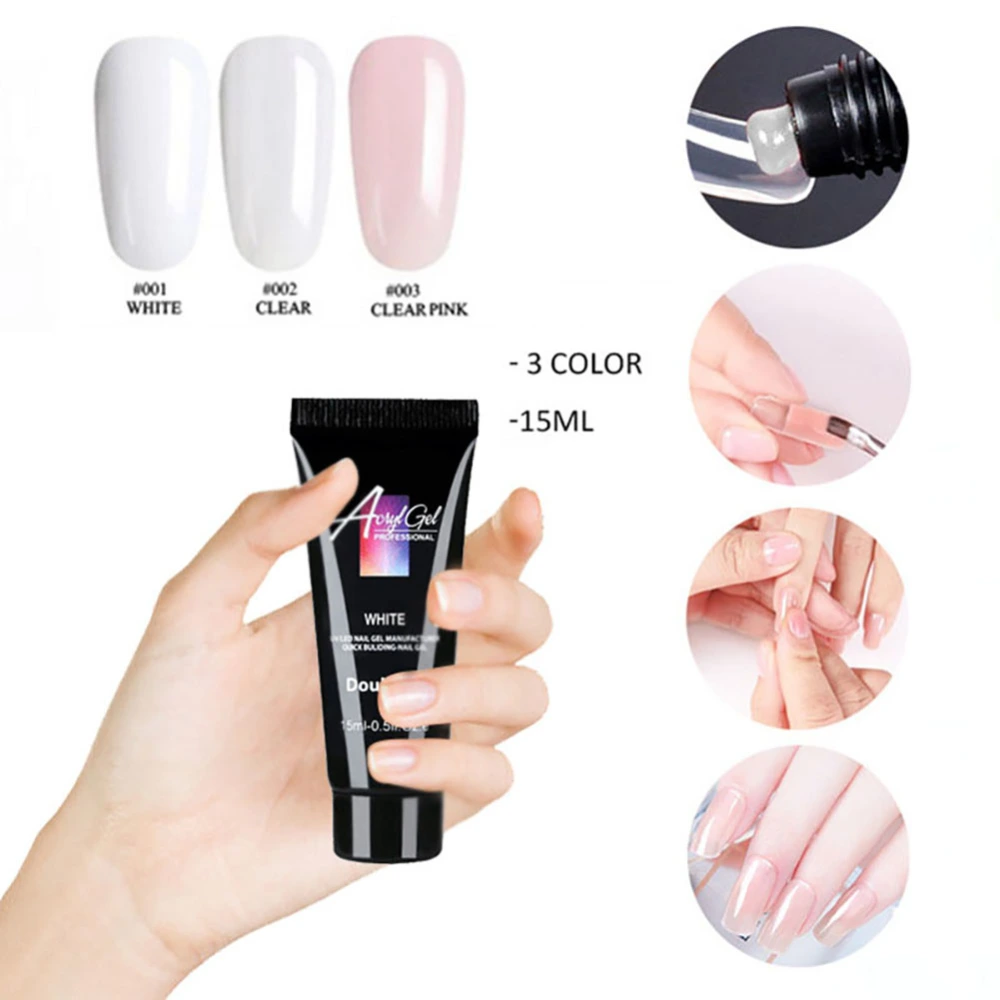 15ml Women UV Extension Nail Gel Hard Jelly Soak Off Manicure Tool