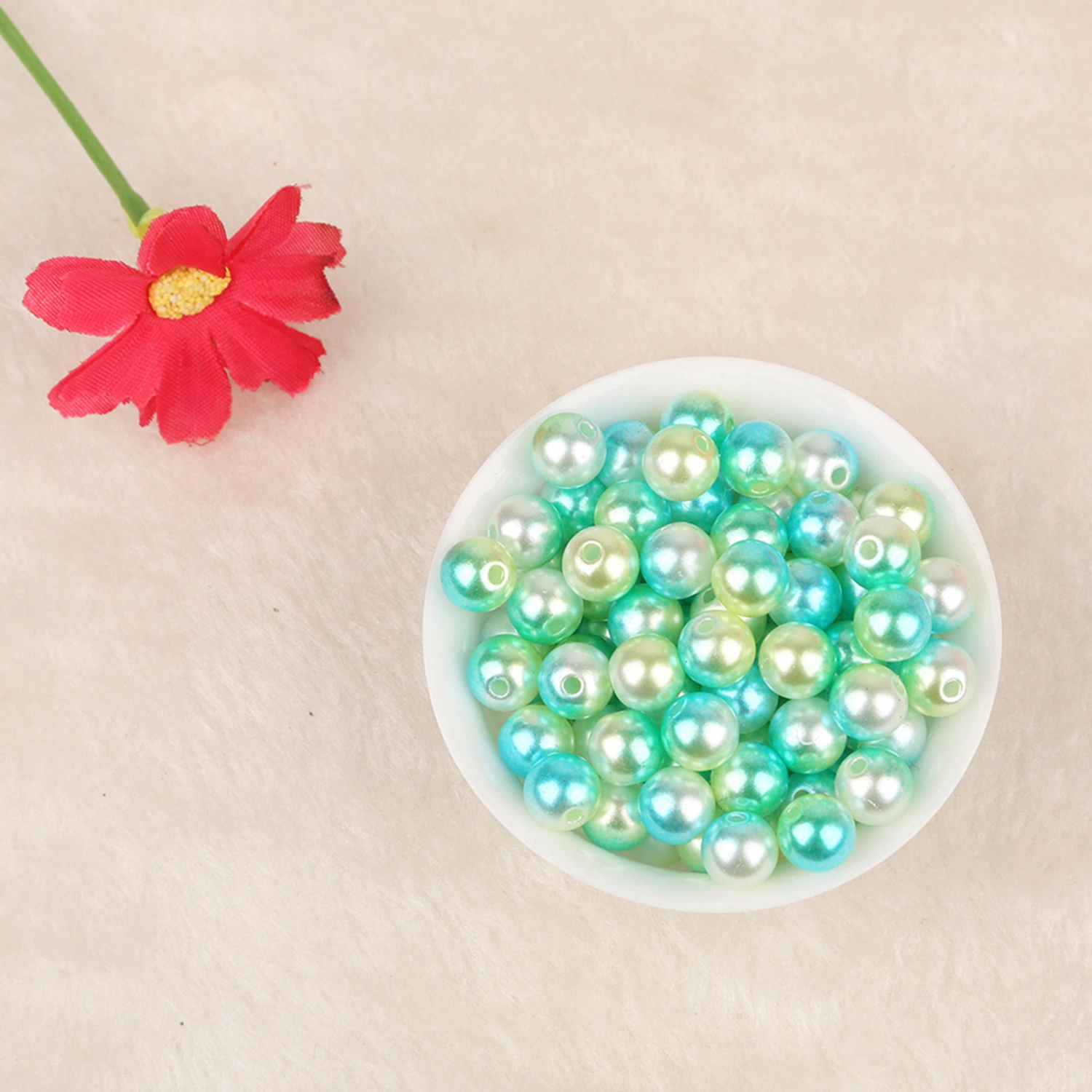 850Pcs Beads Colorful DIY Faux Pearl 4/6/8/10mm Shiny Faux Pearl Beads for Daily Life