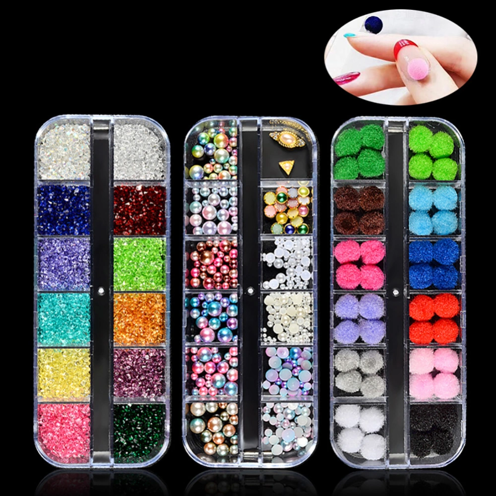 Mixed Nail Art Tips DIY Rhinestone Decor Rivet Round Ball Beauty Manicure Tool