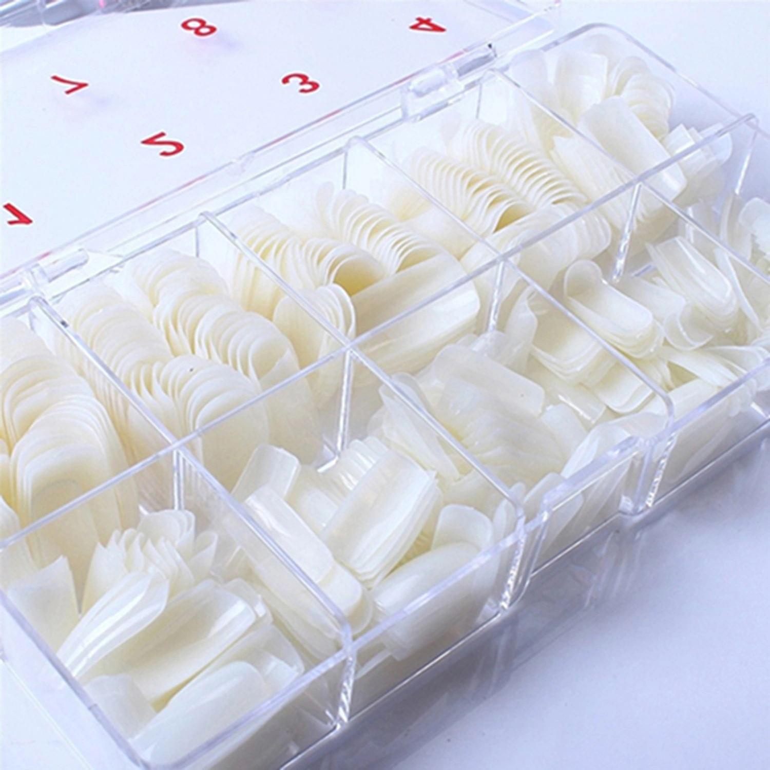 500Pcs/Box Nail Tips Transparent Lightweight Natural Color Round Head Extension Fake Nails for Women