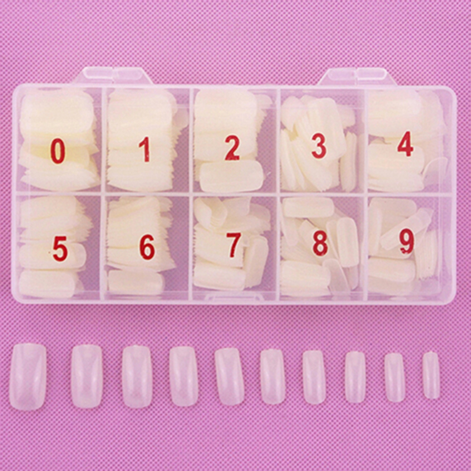 500Pcs/Box Nail Tips Transparent Lightweight Natural Color Round Head Extension Fake Nails for Women