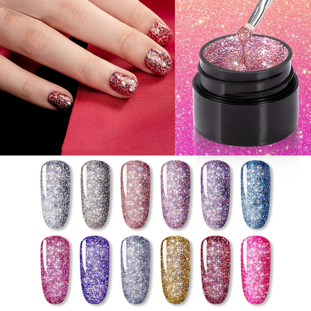 ROSALIND Glitter Rhinestone Sequin UV LED Nail Gel Polish Shiny Soak Off Varnish