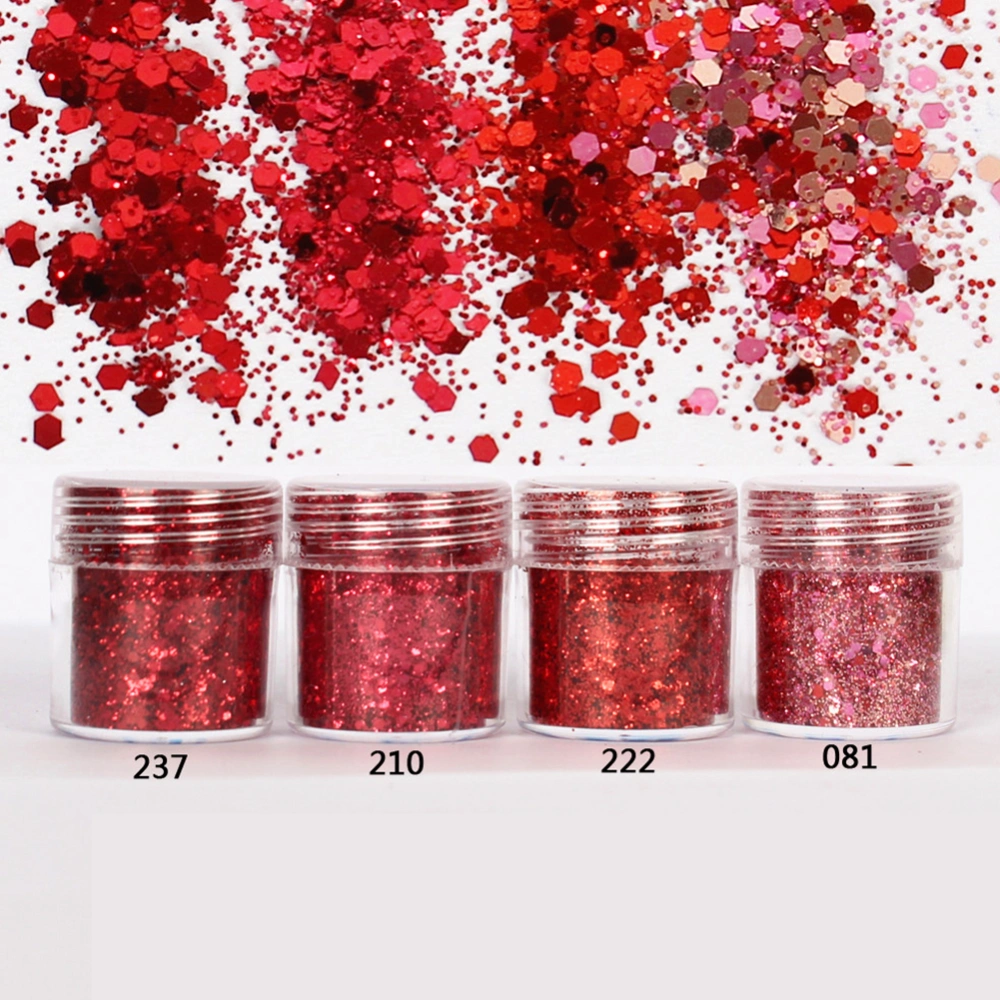 4Boxes Nail Glitter Sequins Powder Ultra Thin Charming DIY Loose Pigment Decor