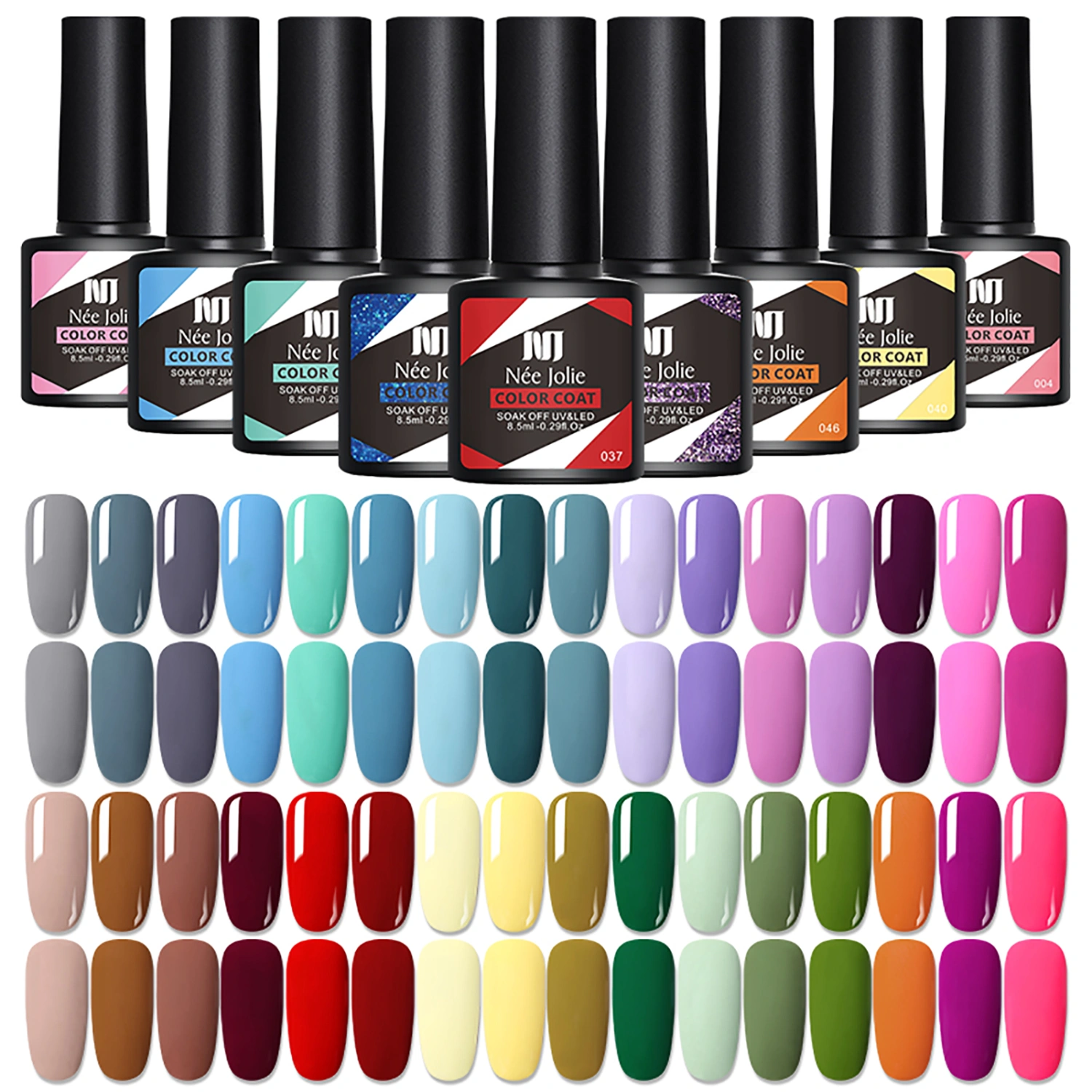 Lasting Glitter Gel Polish UV LED Fast Dry Soak-Off Nail Art Lacquer Decor