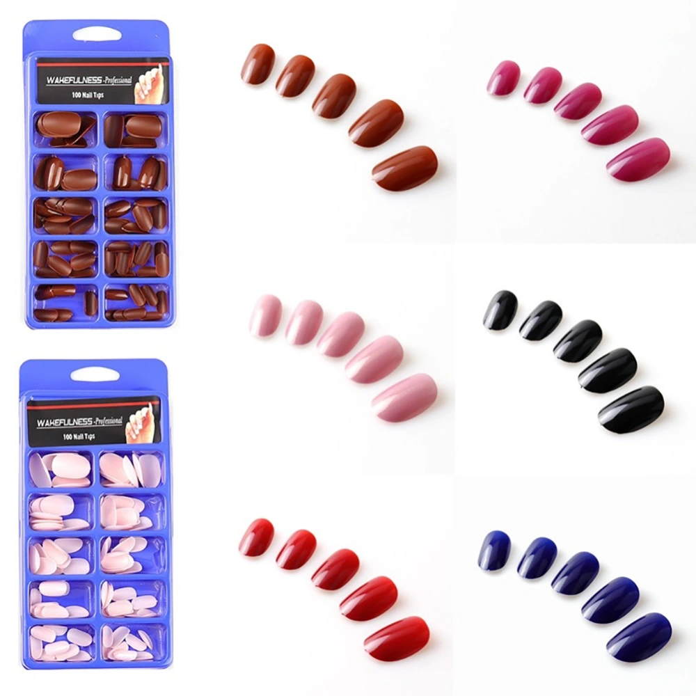 100Pcs Nail Tips DIY Plastic Full Cover Fake Fingernail Extension Manicure Decor