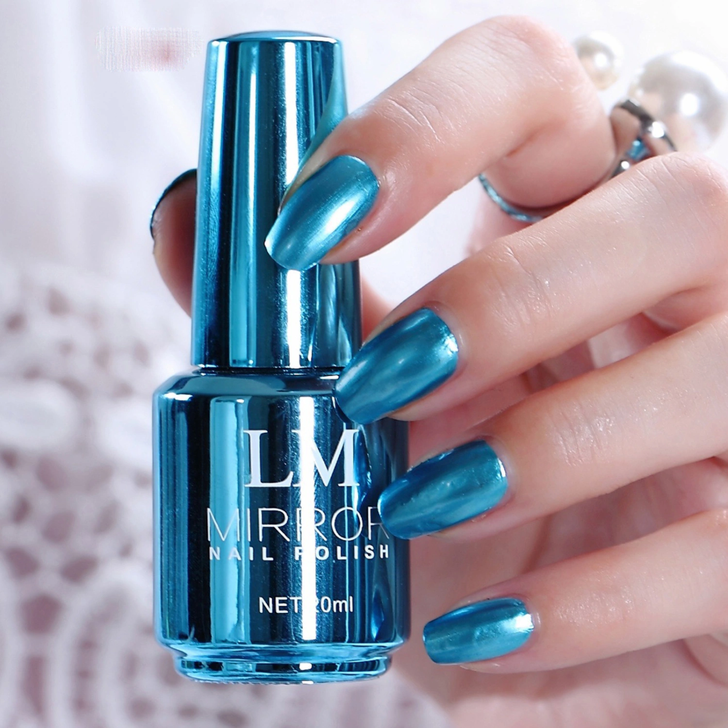20ml Nail Polish Metallic Mirror Effect Lasting Nail Decor Quick Drying Makeup Tools for Daily Life