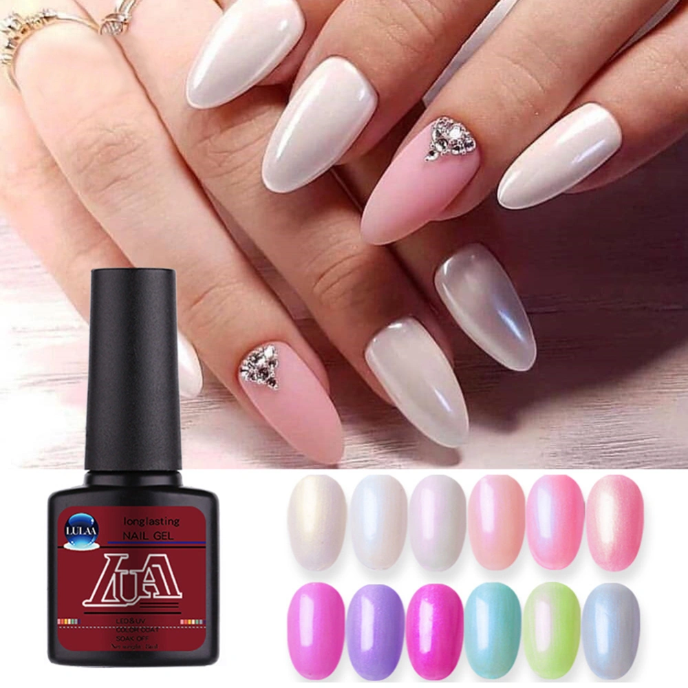 LULAA 8g Shell Phototherapy Nail Art Polish Gel Lasting Soak Off Manicure Decor