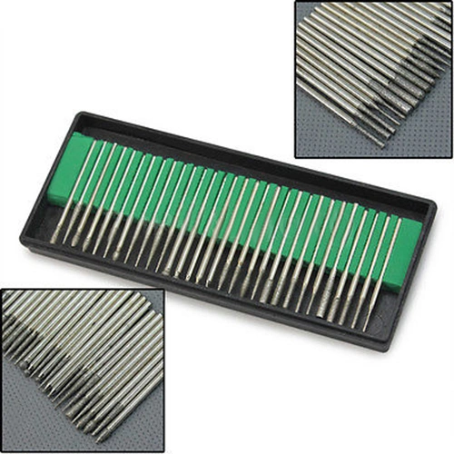 30Pcs Diamond Burr Bits Drill for Glass Stone Engraving Etching Rotary Tool Set