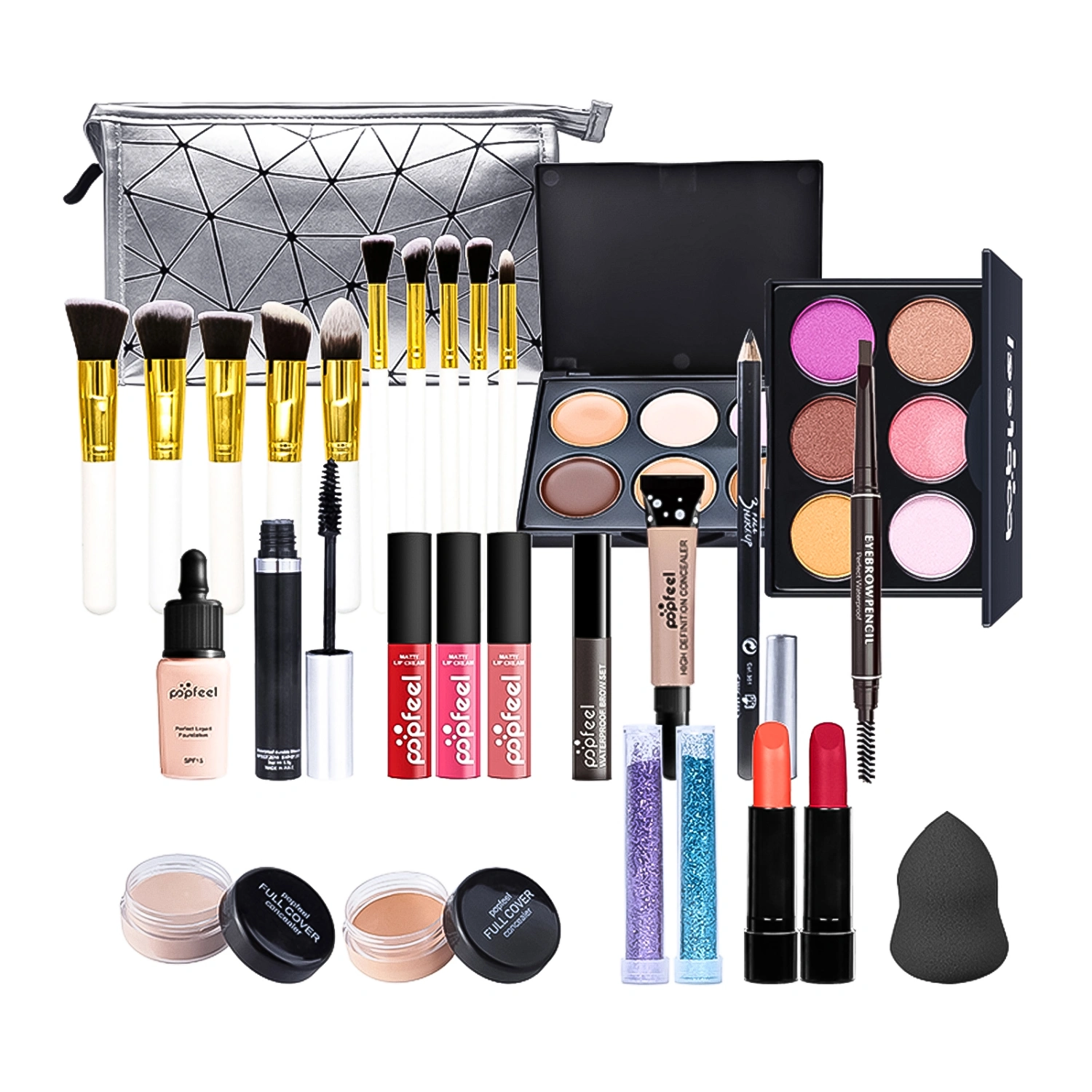 Makeup Set Bundle Multi-Purpose Essential All-in-One Makeup Gift Set for Girls and Women