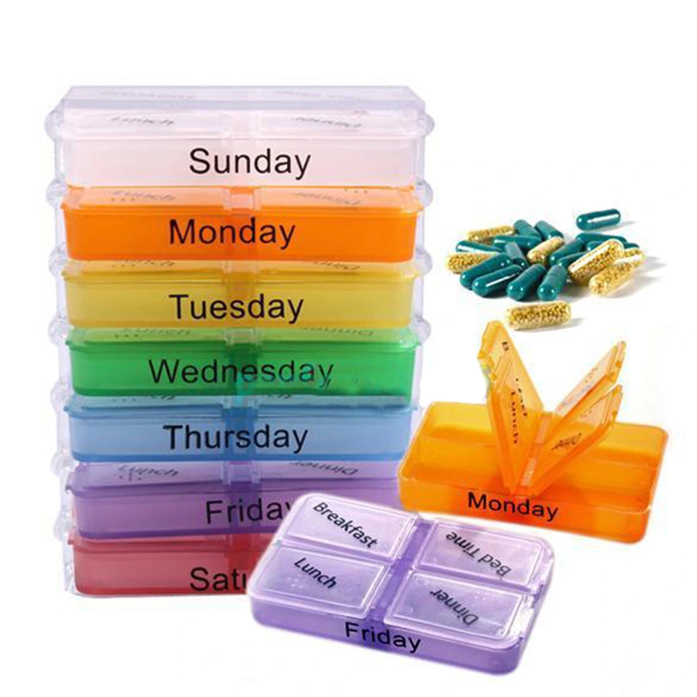 7-Day Weekly Medicine Storage Pill Tablet Box Container Case Organizer Portable