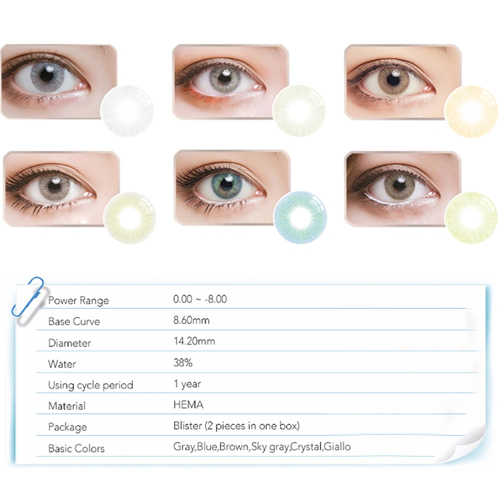 Big Eyes Colored Contacts Lenses Cosmetic Cosplay Party Club Makeup Circle Lens