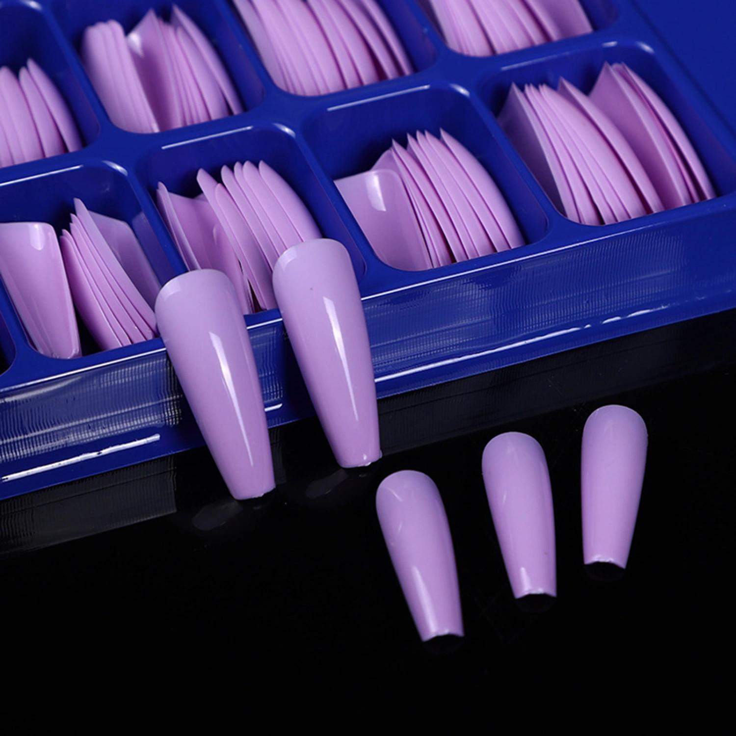 100Pcs/Set Fake Nails Full Cover Detachable Manicure Accessories Solid Color False Nail for Party
