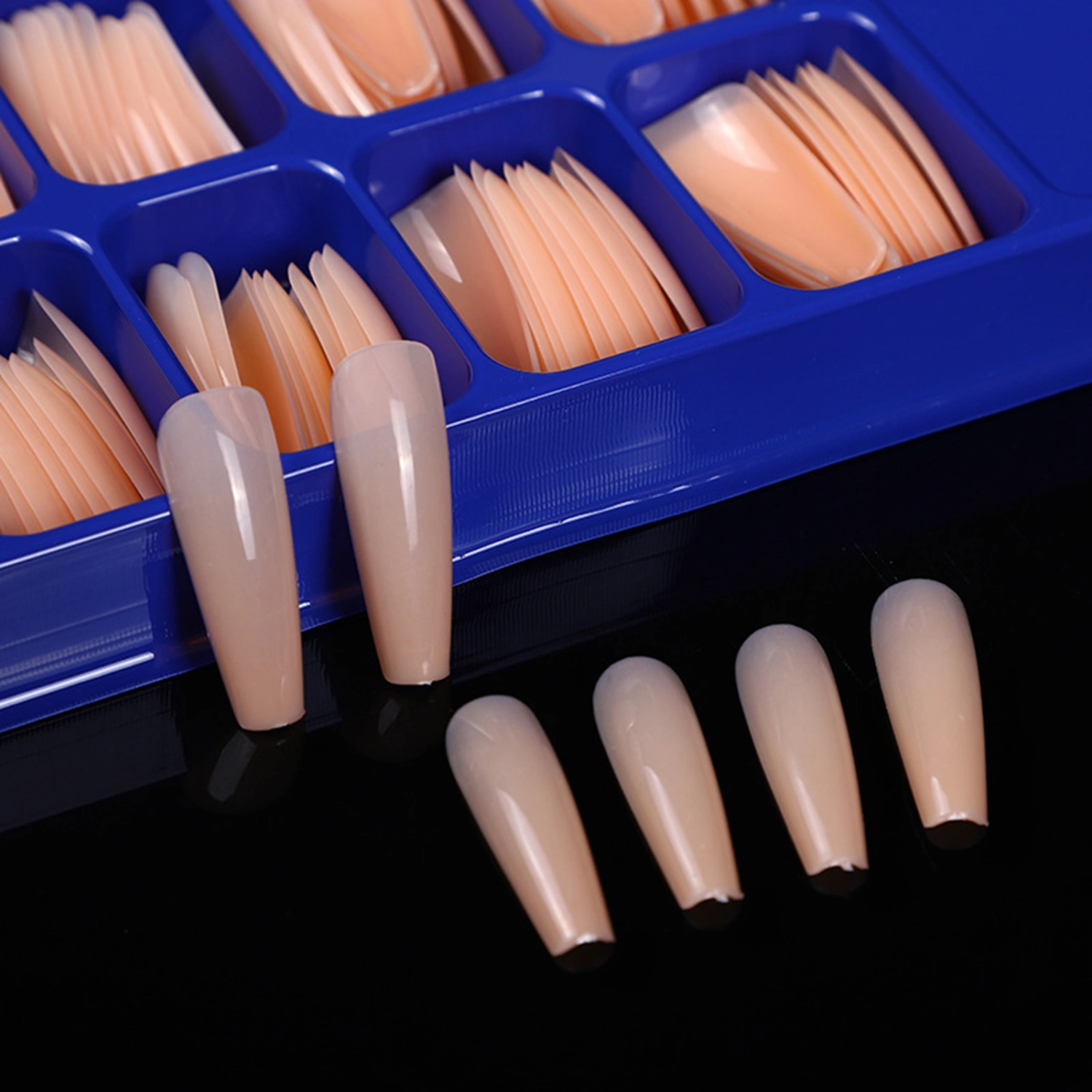 100Pcs/Set Fake Nails Full Cover Detachable Manicure Accessories Solid Color False Nail for Party