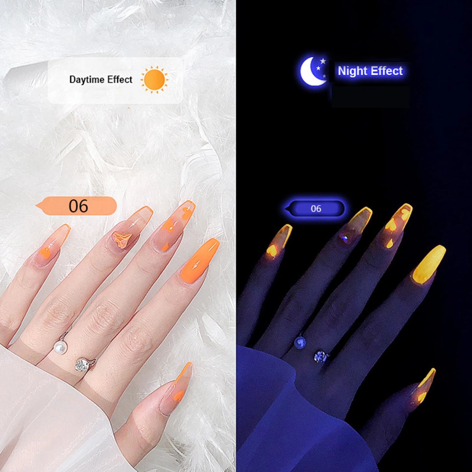 10ml Nail Luminous Polish Quick Dry Long Lasting Candy Color Night Glowing Nail Gel Polish Fluorescent Lacquer for Manicure