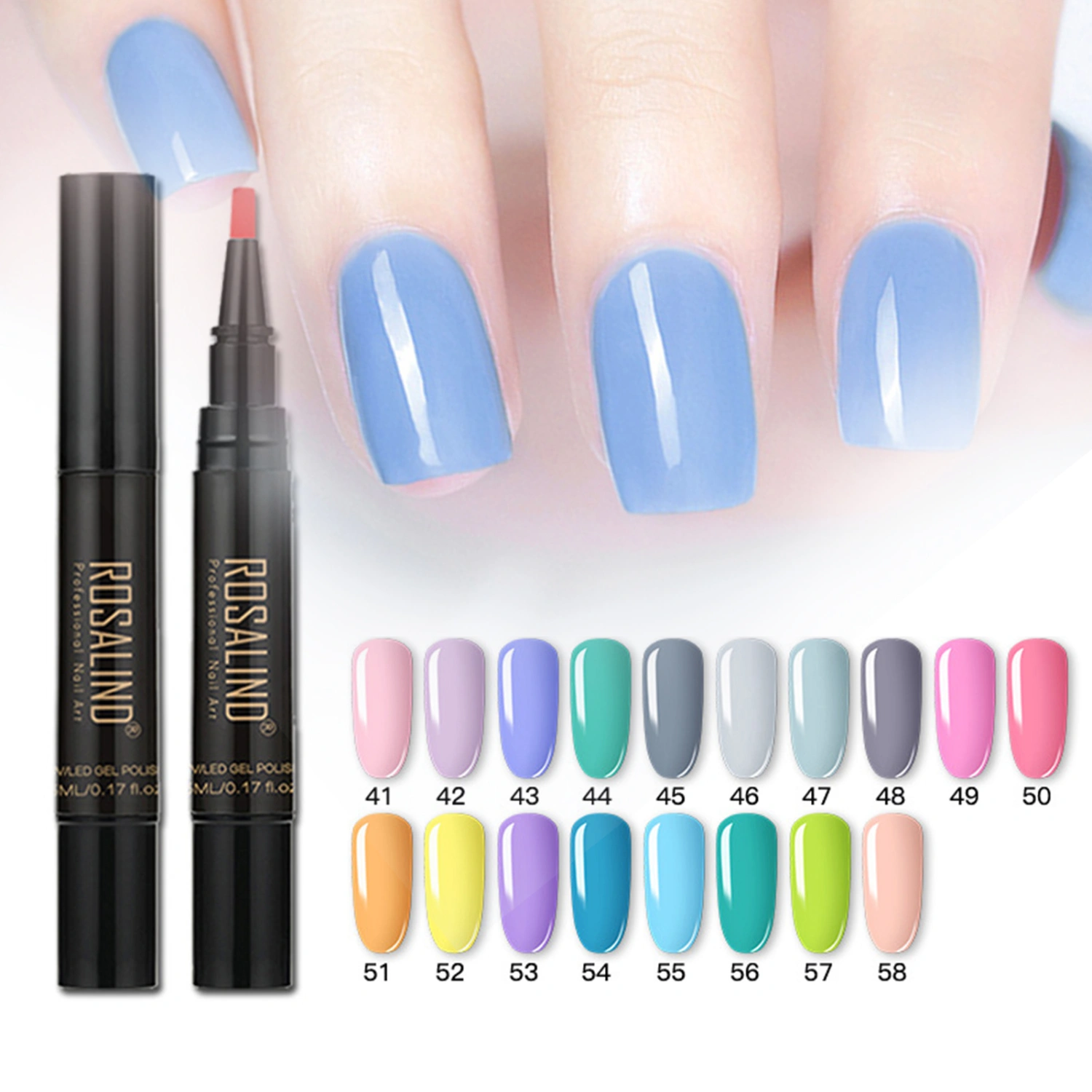 5ml Nail Polish Gel Pen Pure Color Soft Head Non-Fading Neon Polish Varnish UV Manicure Gel Pen for Beauty