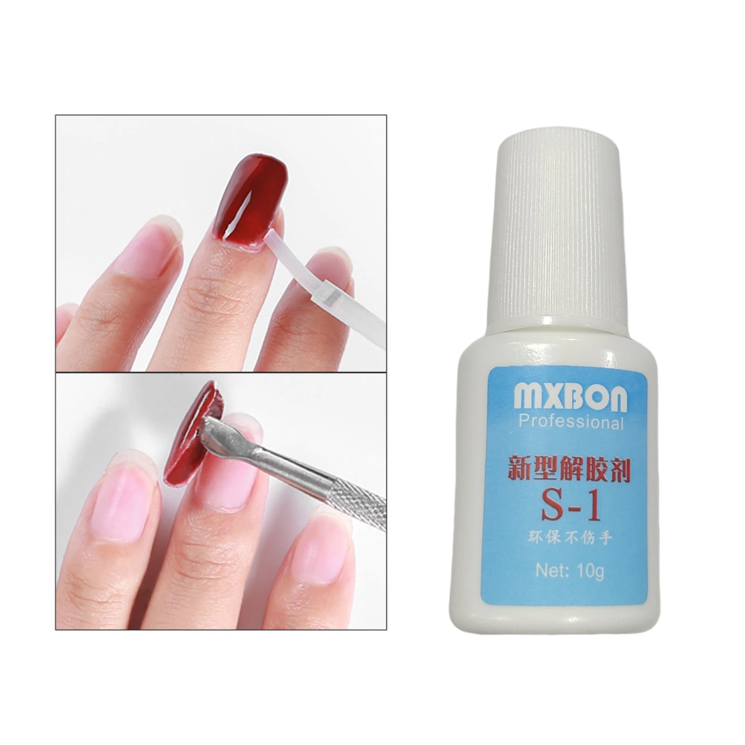 10ML Nail Remover Glue Wide Application Harmless with Brush Powerful Debonding Anti Gelling Agent for Fake Fingernails
