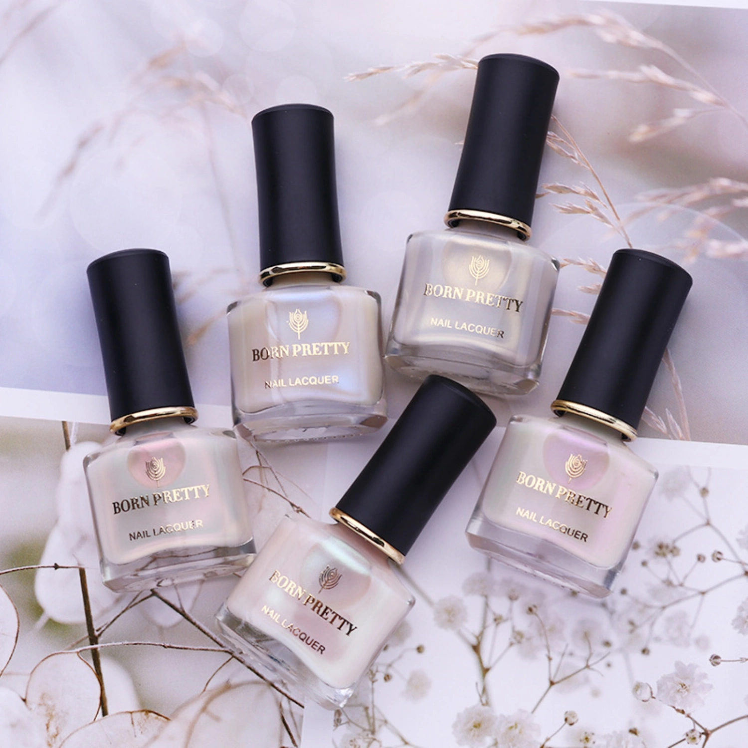 7ml Nail Polish Quick Drying Pearlescent No Odor Manicure Polish Art Varnish Glitter Lacquer for Female