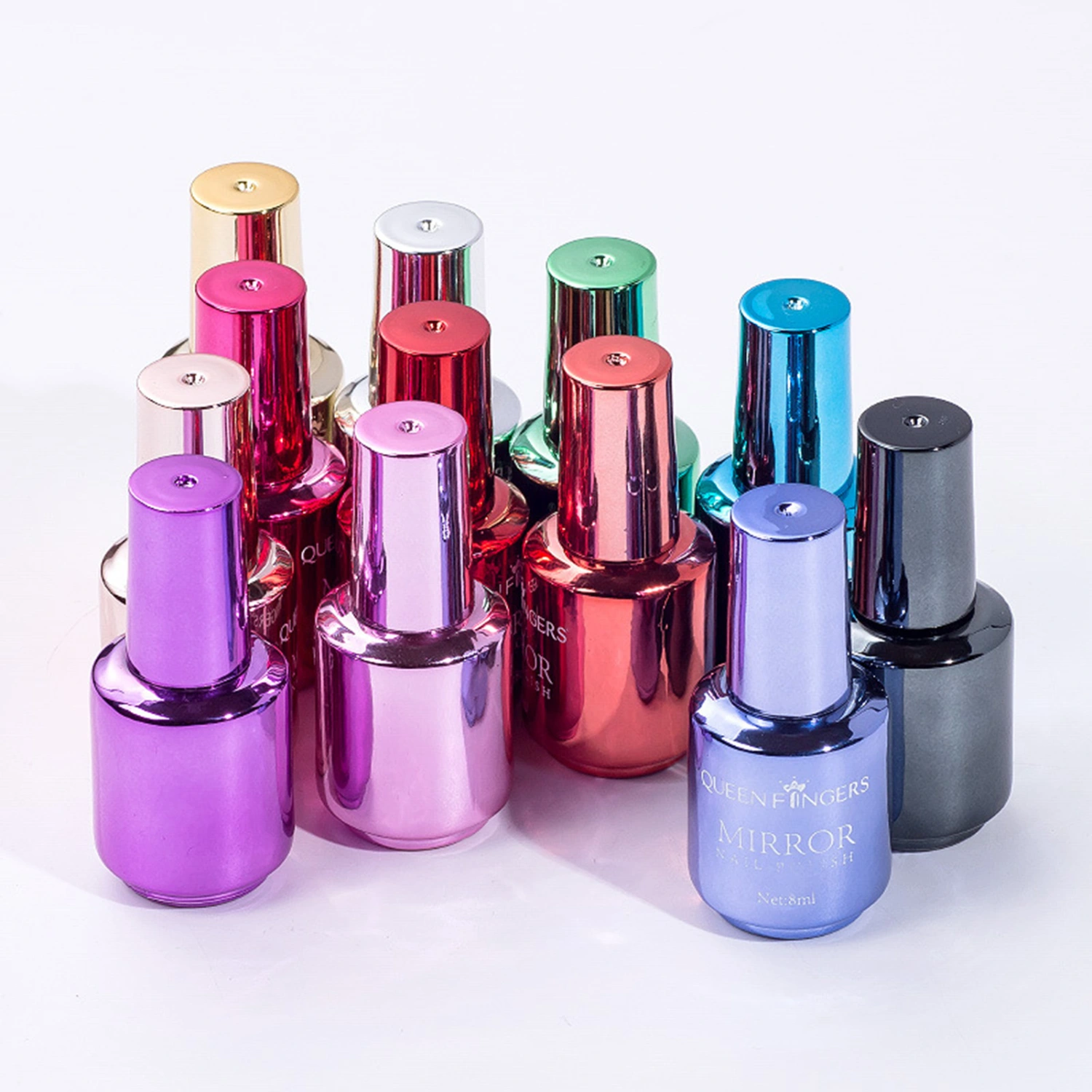 8ml Nail Mirror Polish Non-Peelable Bright Surface DIY Quick Drying Long Lasting Clear Bright DIY Polish for Manicure