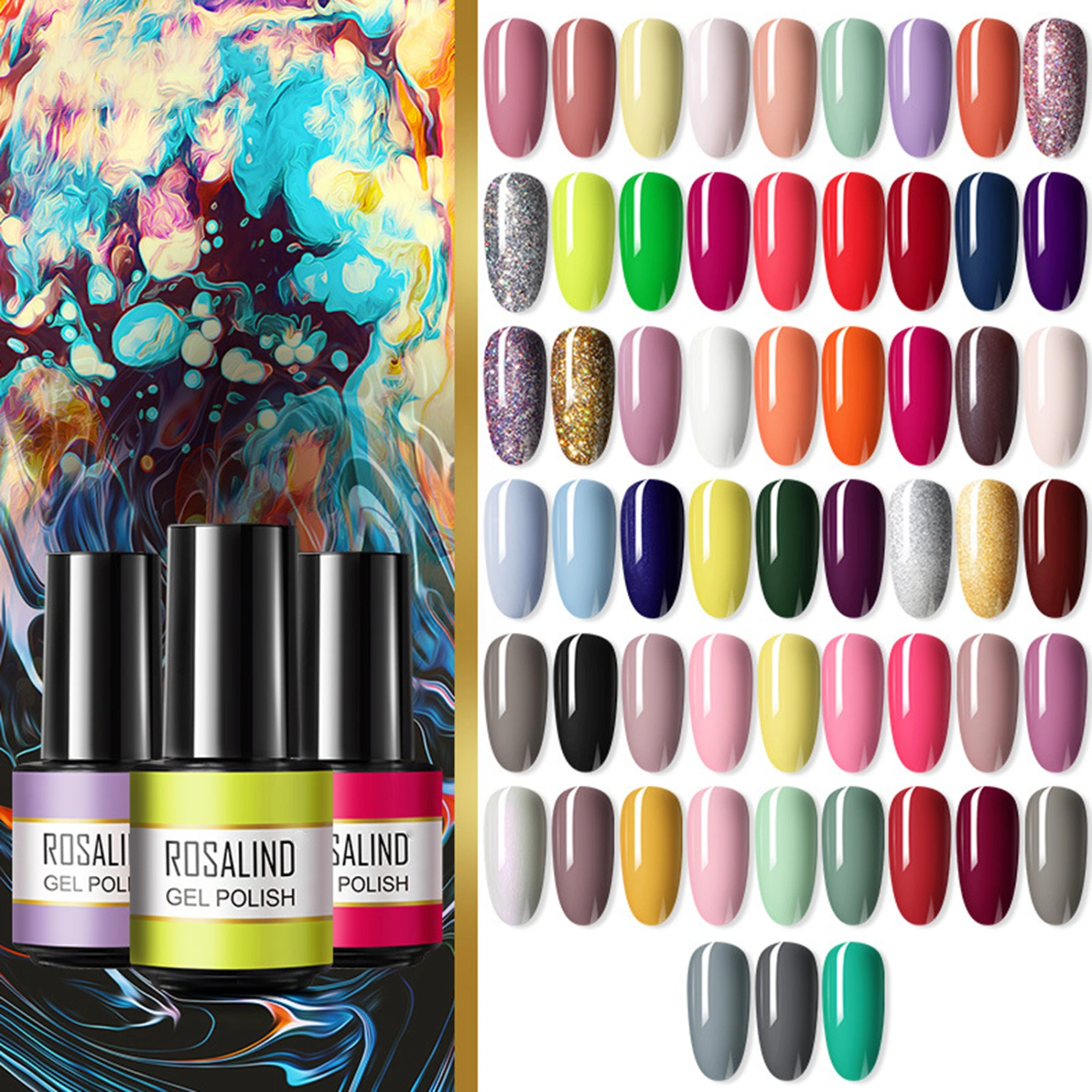 7ml Nail Polish Excellent Saturation Quick Drying High Pigmented Glitter Penetration Gel Nail Polish Soak Off Gel for Salon