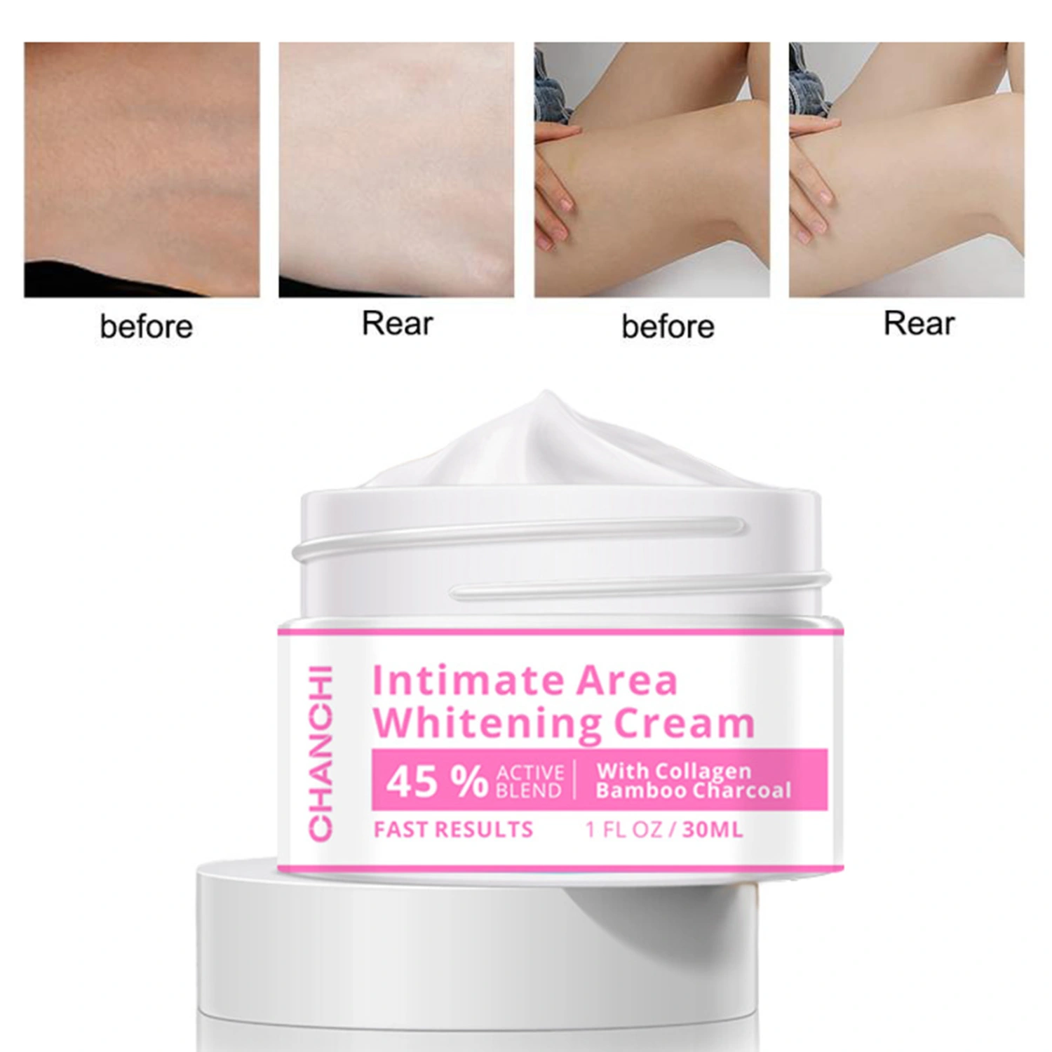 30ml Intimate Area Whitening Cream Quick Absorption Remove Melanin Deposition Non-Greasy Armpit Skin Bleaching Dark Body Lotion for Female