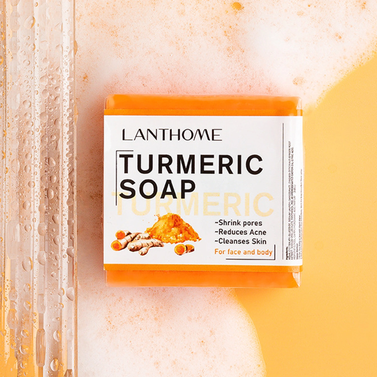 100g Turmeric Soap Oil Control Acne Removal Moisturizing Handmade Essential Oil Soap for Bathing