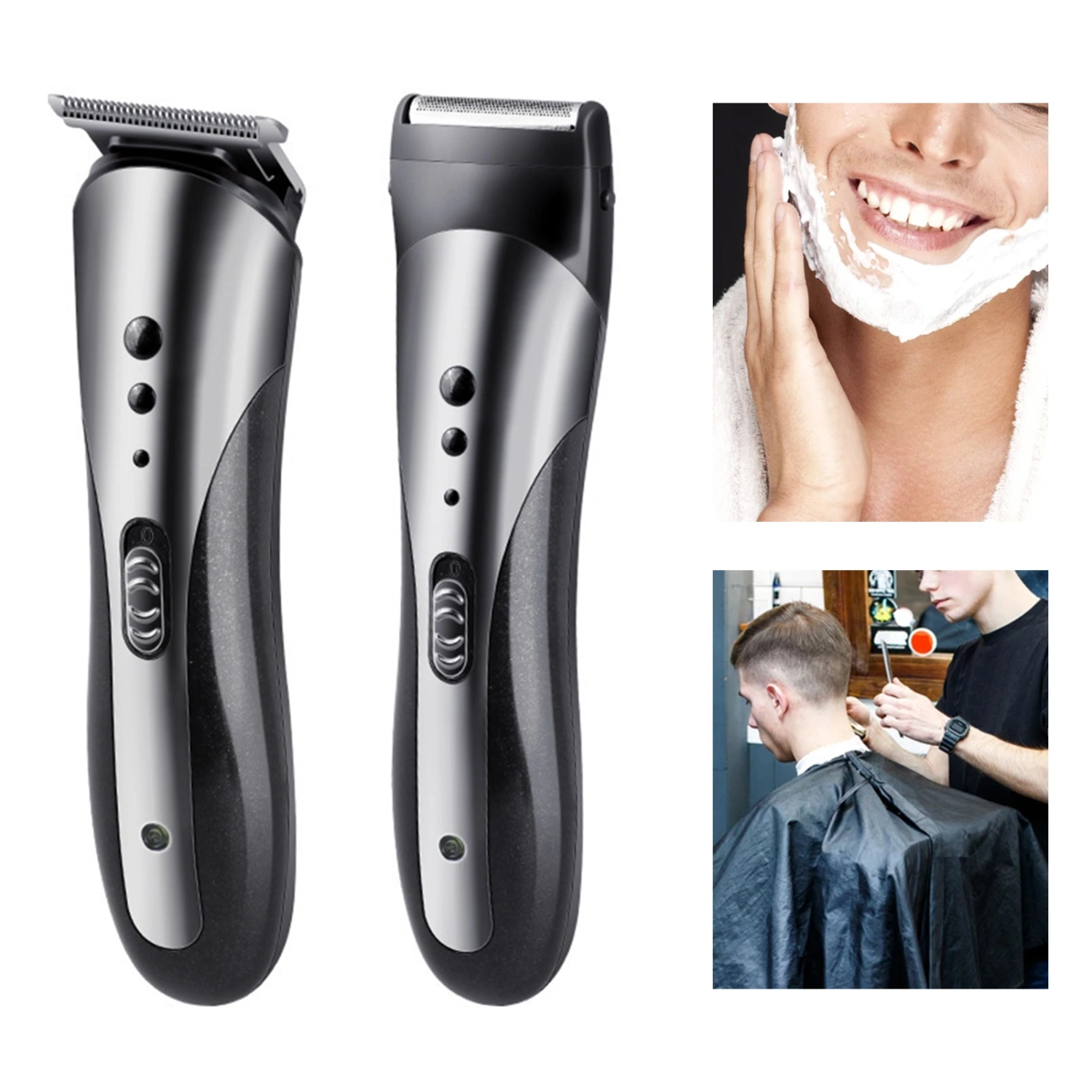 1 Set Razor Shaver Rechargeable Multifunctional Washable Beard Razor Electric Shaver for Men