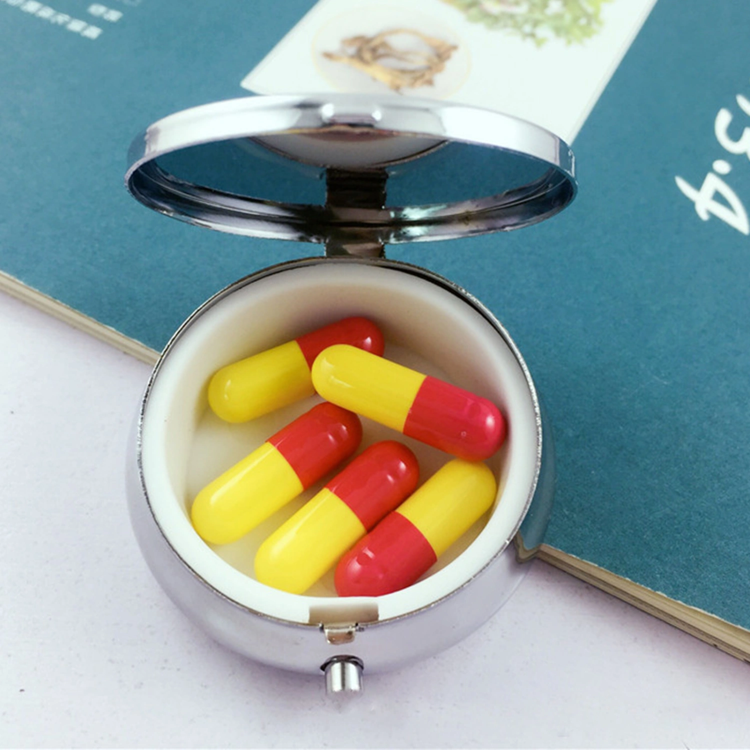 Drug Holder Safe Lightweight Metal Mini Pill Empty Box for Business