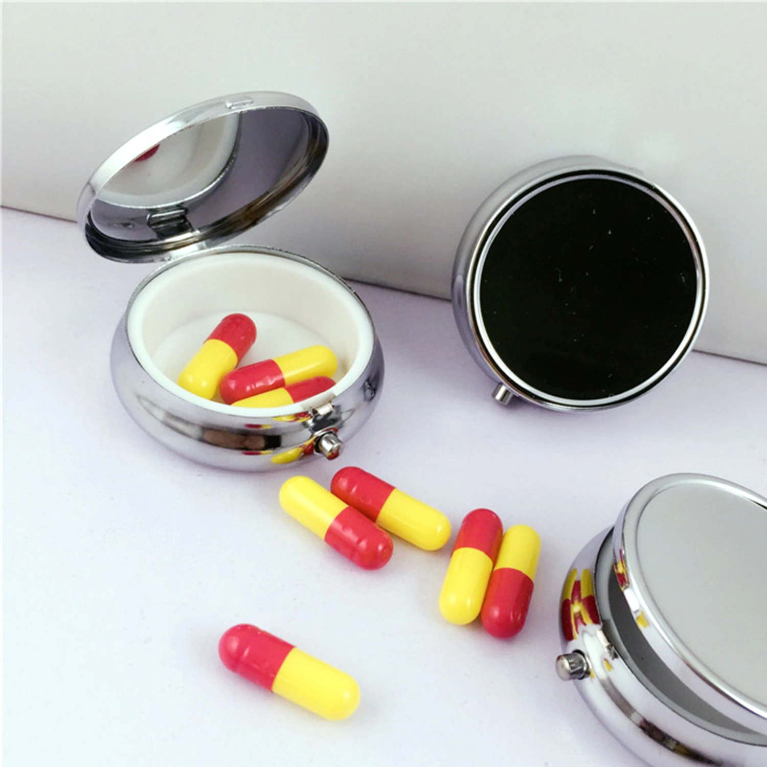 Drug Holder Safe Lightweight Metal Mini Pill Empty Box for Business