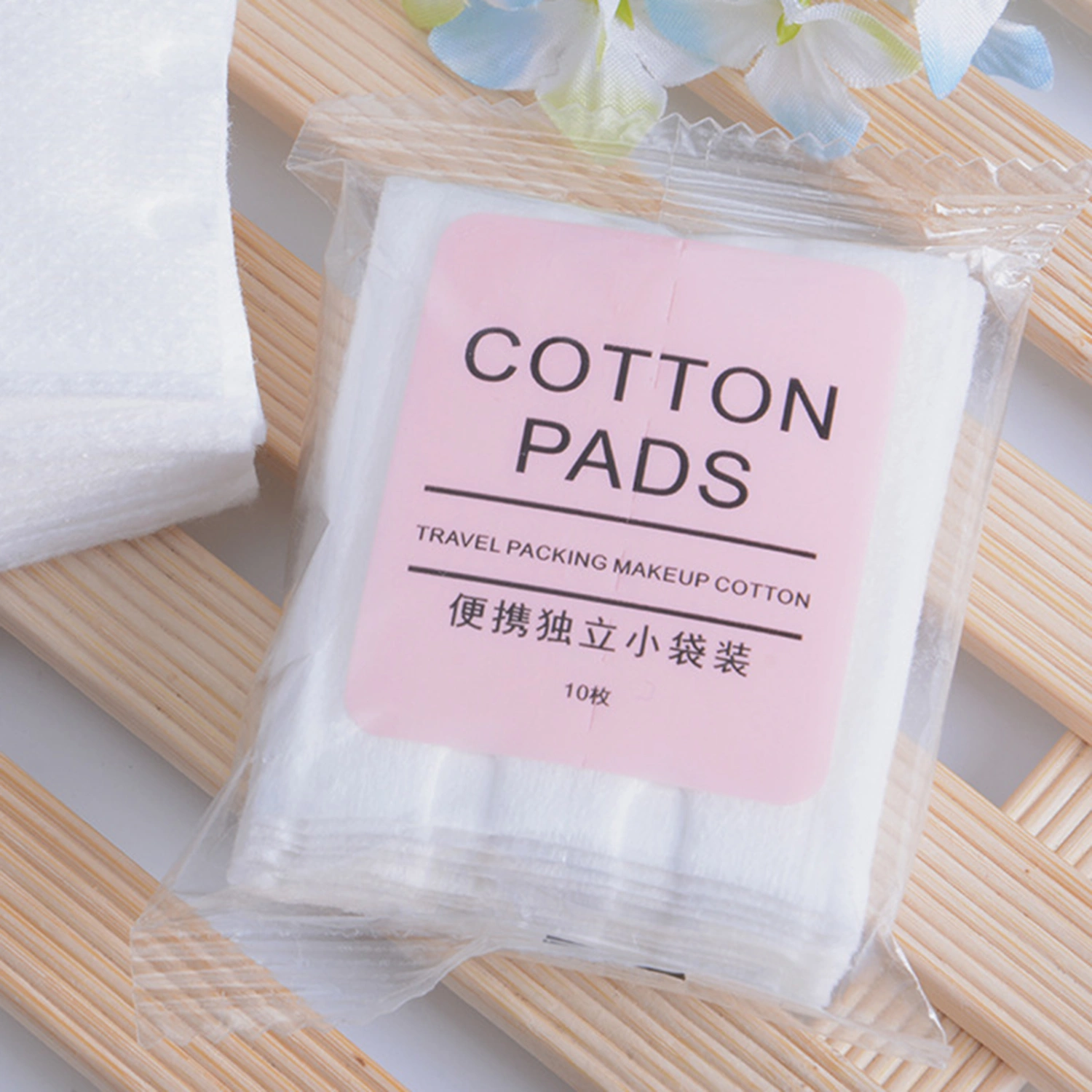 10Pcs Cosmetic Cotton Round High Water Absorption Soft Disposal Makeup Remover Pads for Home