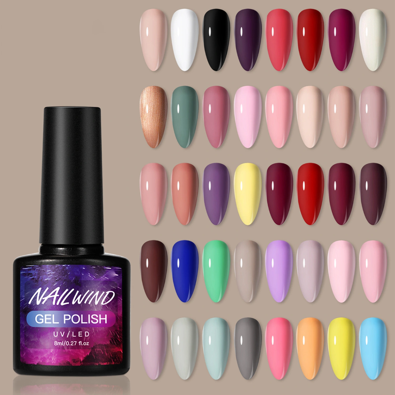 8ml Nail Gel Safe Solid Color Lightweight Vegetable Gel Nail Polish for Girl