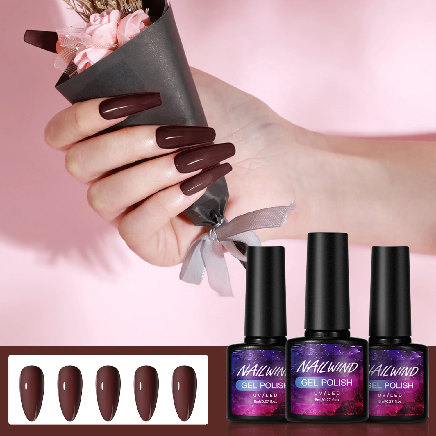 8ml Nail Gel Safe Solid Color Lightweight Vegetable Gel Nail Polish for Girl
