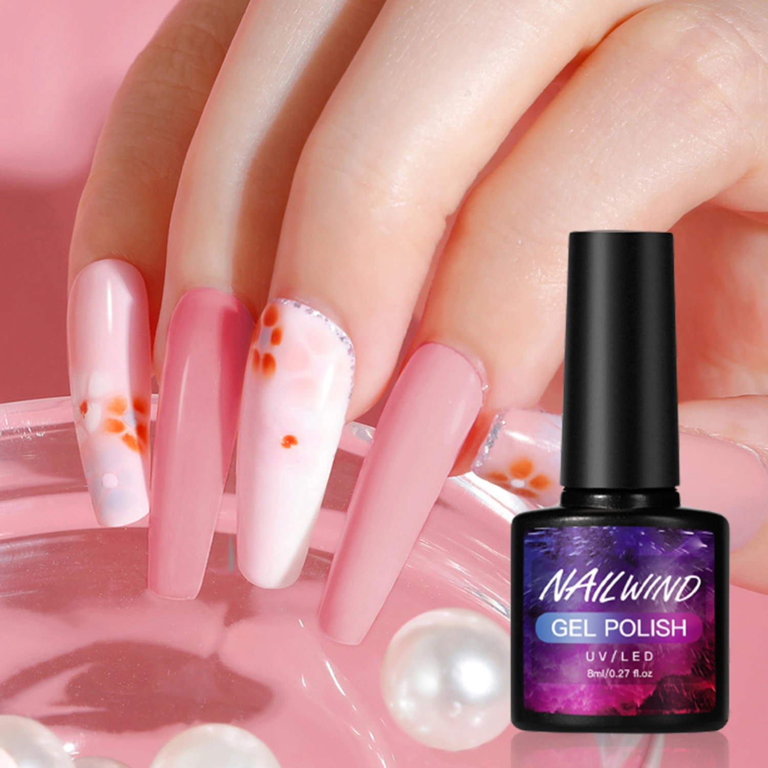 8ml Nail Gel Safe Solid Color Lightweight Vegetable Gel Nail Polish for Girl