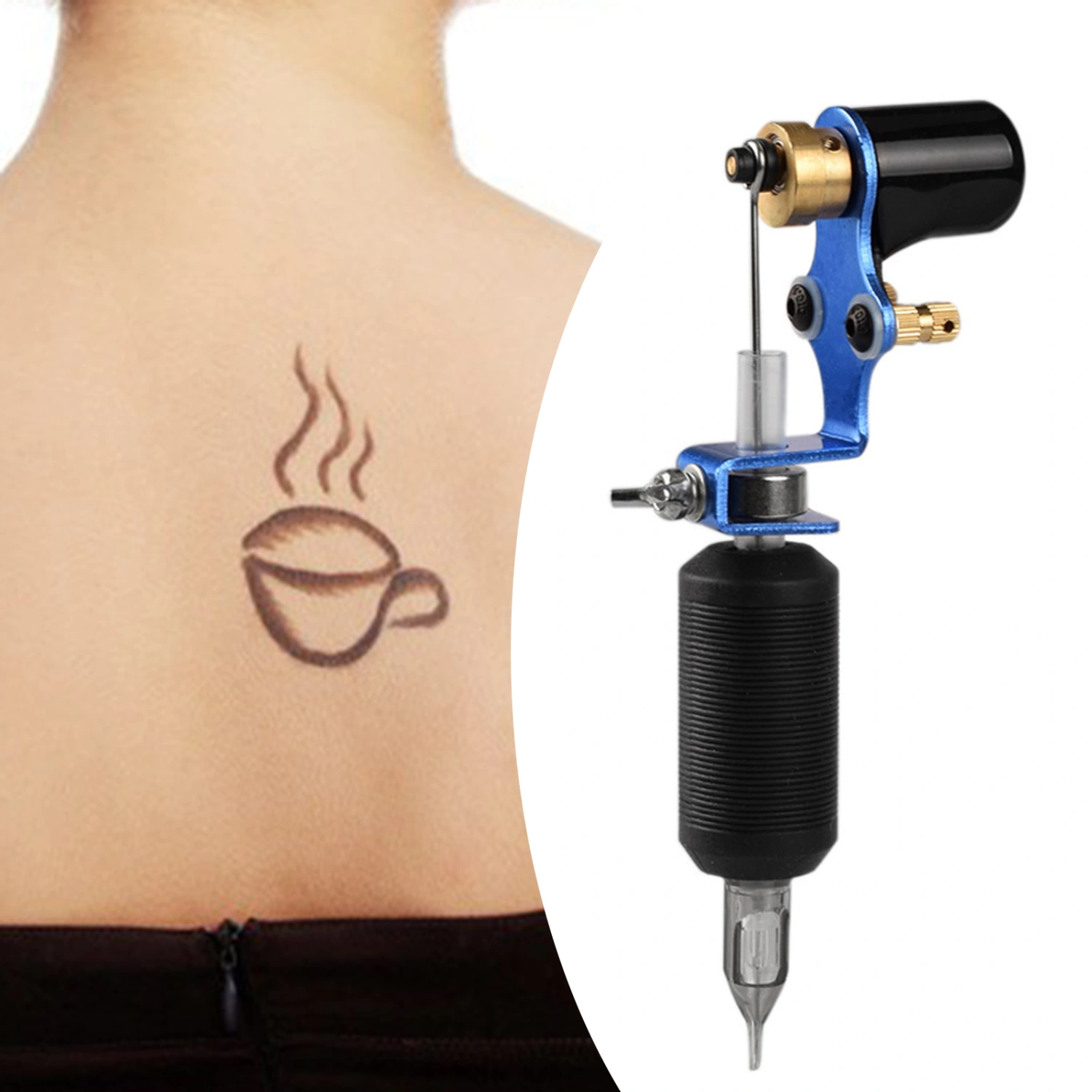 1Set Tattoo Beginner Kit Easy to Operate Long Lifespan Metal Liner Shader Tattoo Makeup Machine for Body Art