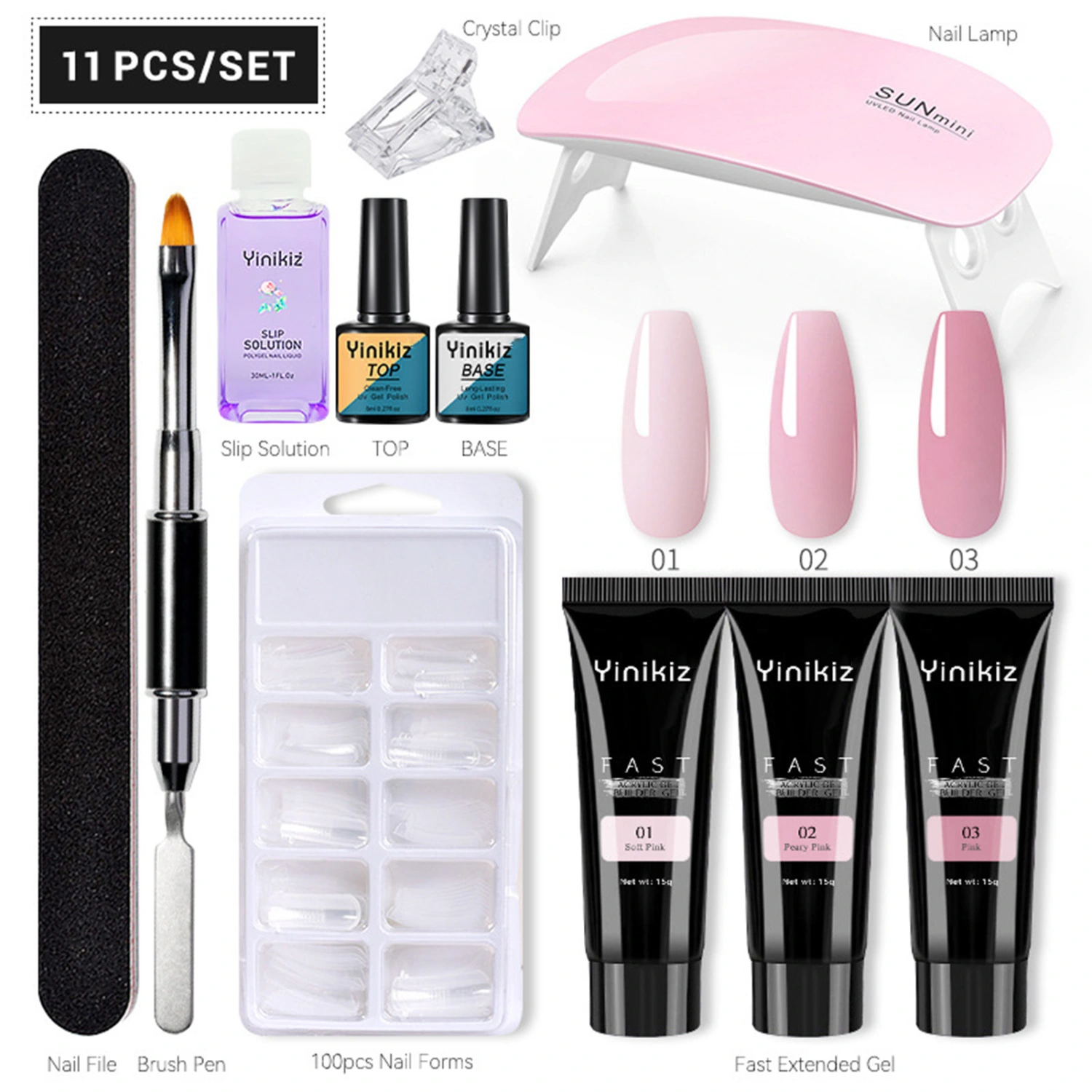 1Set Nail Lamp Safe Non-irritating Natural Nail Primer Glue Lamp Kit for Women 